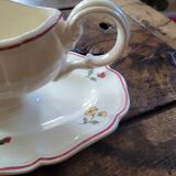 Rustic Sauce Boat Digoin Sarreguemines 1930