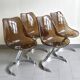 Suite de 4 chaises Eurosteel vintage 1970