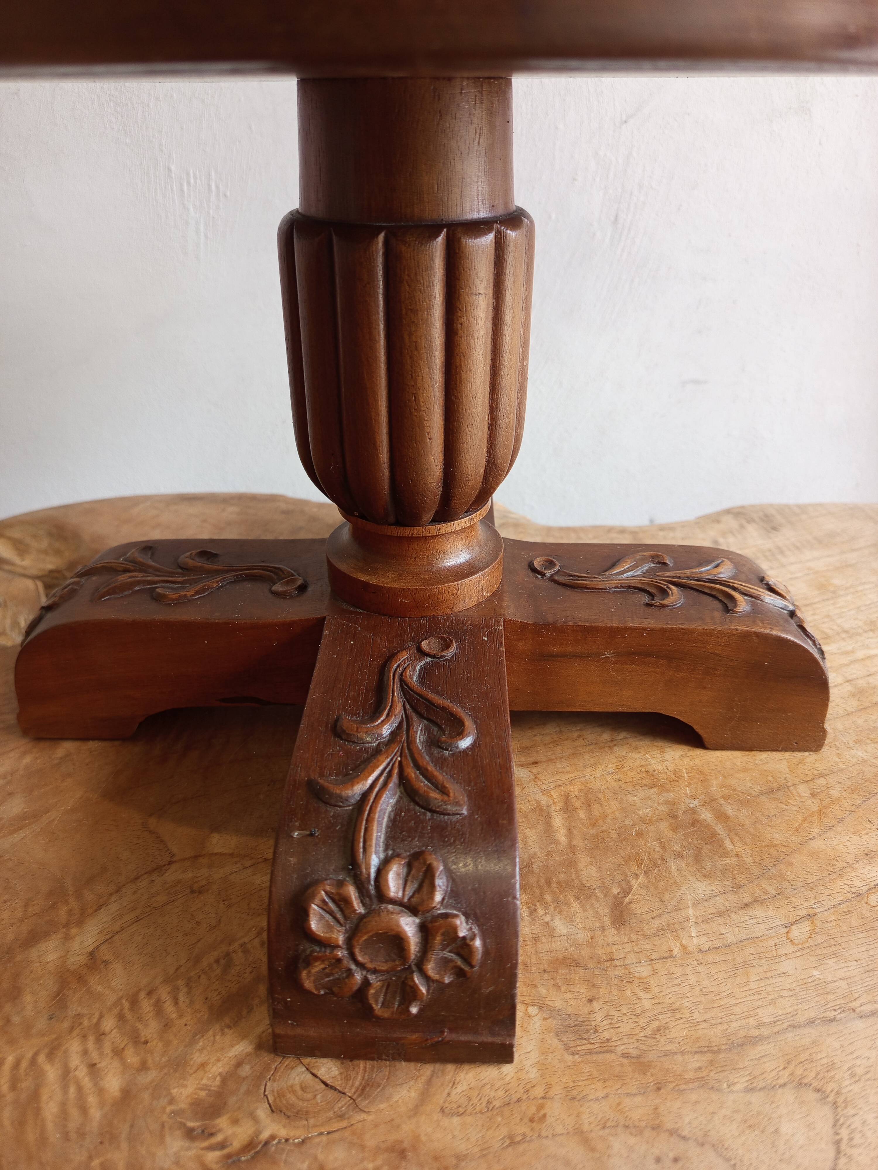 Serviteur de table présentoir en noyer 2 plateaux