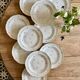 Set of 10 vintage Limoges porcelain soup plates