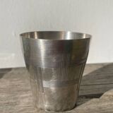 Art Deco silver-plated metal tumbler