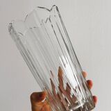 Crystal vase large flower petals.