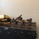 Wooden and metal roller skates