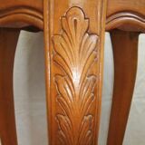 Louis XVI style pedestal table shell acanthus leaf wood marble