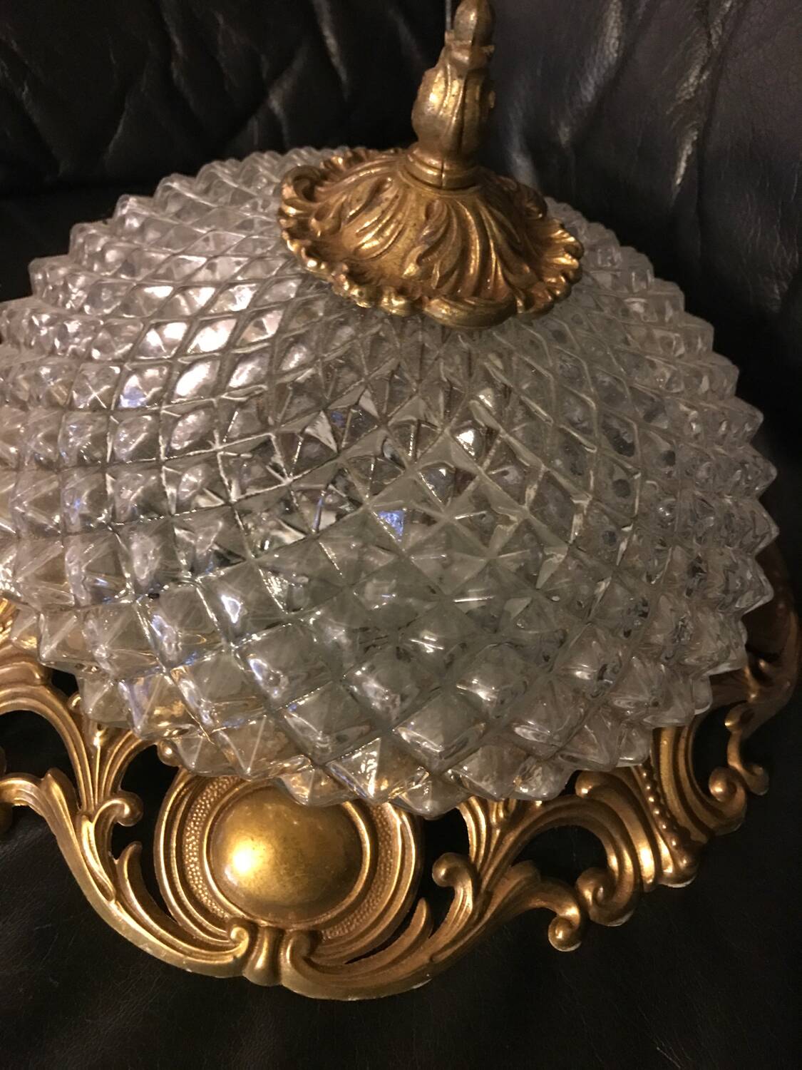 Molded glass ceiling light