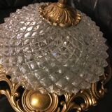 Molded glass ceiling light