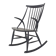 Black wooden rocking chair by Illum Wikkelso for Niels Eilersen model IW3, Denmark 1958