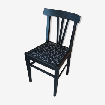 Geometric bistro black chair