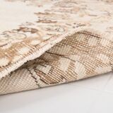 6x9 Cream & Brown Oriental Vintage Rug, 175x290Cm