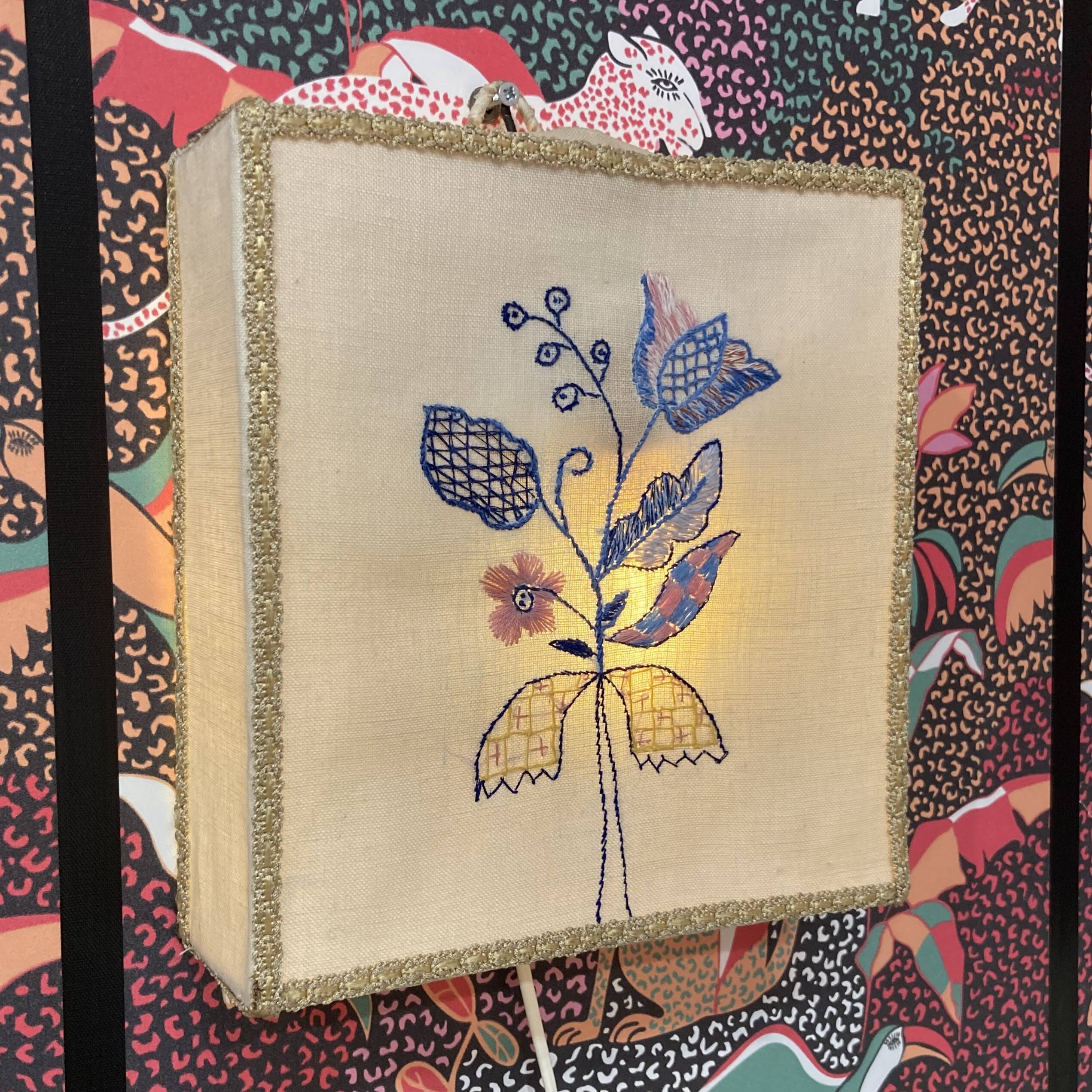 Applique embroidery, Scandinavian design, 1950s