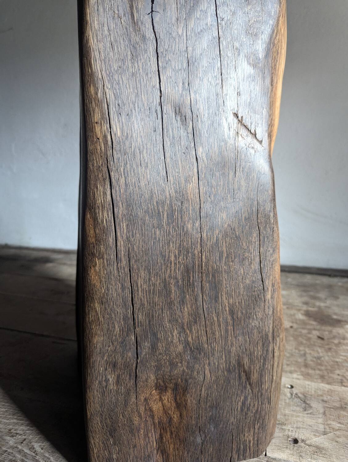 Antique oak pedestal