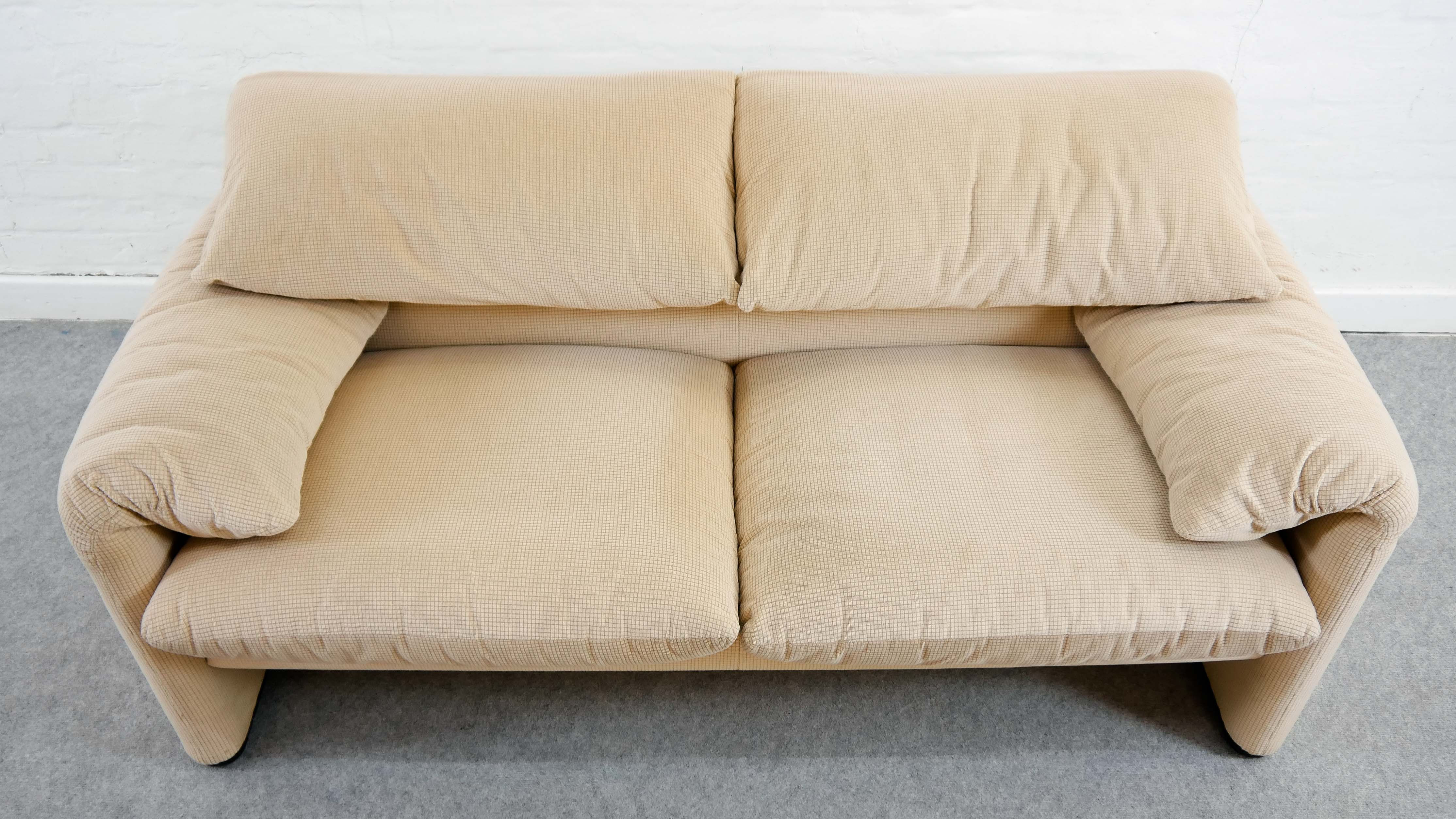 Set of Maralunga 2-seater & armchair by Vico Magistretti for Cassina, Italy