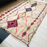 Berber vintage rug 100% wool, handcrafted. free shipping in europe. unique! 250x145cm