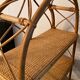Vintage rattan and wicker shelf 70s