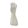 Hand mold glazed white ceramic glove