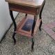 Dressing table in blackened wood and marquetry, Napoleon III period