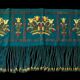 Very beautiful vintage Polish multicoloured wall tapestry 192 cm