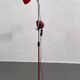 1970s-80s floor lamp in chrome metal and red