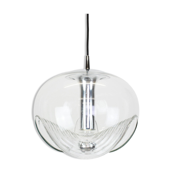 Suspension en verre transparent par Koch & Lowy, Peill & Putzler, Allemagne, 1970