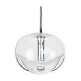 Large transparent glass pendant light by Koch & Lowy, Peill & Putzler, Germany, 1970.