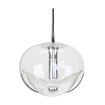 Suspension en verre transparent par Koch & Lowy, Peill & Putzler, Allemagne, 1970