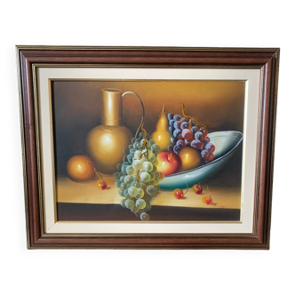 Oil on canvas still life Frank Lean