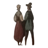 Pair of oil painting on wood