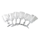 6 assorted crystal wine glasses