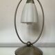 Lampe vintage en opaline et aluminium brossé