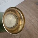 Vase in cloisonné and water green enameled brass
