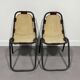 Paire de chaises tubulaires en fer