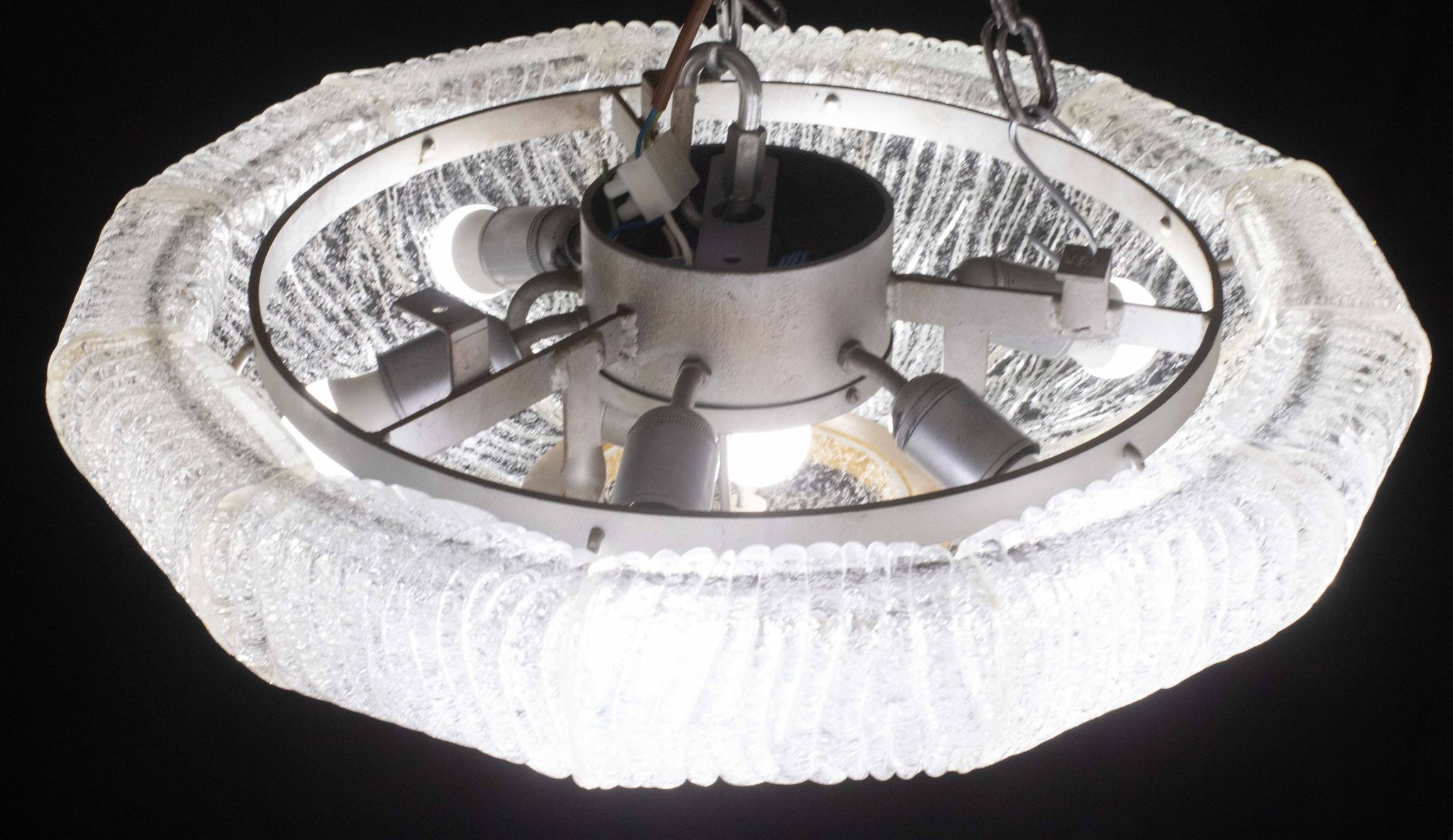 Luxurious Murano glass ceiling lamp model Royal by Barovier e Toso, 1970s
