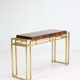 Console Table attributed to Romeo Réga in Brass, 1970s
