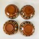 4 bowls + 2 saucers glazed terracotta Bulgarian Monastery of Troyan