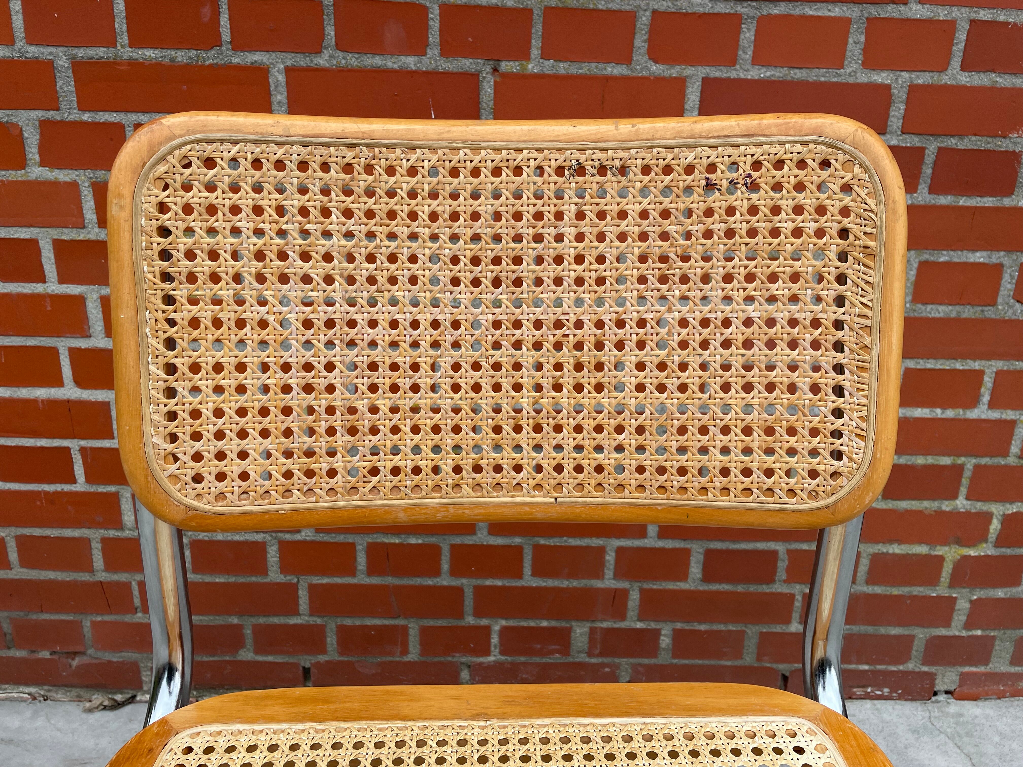 Cesca design chair b32 model in chrome