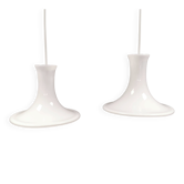 Suspensions en verre opale Holmegaard Mandarin, Michael Bang 1983