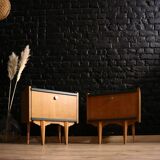 Pair of vintage bedsides