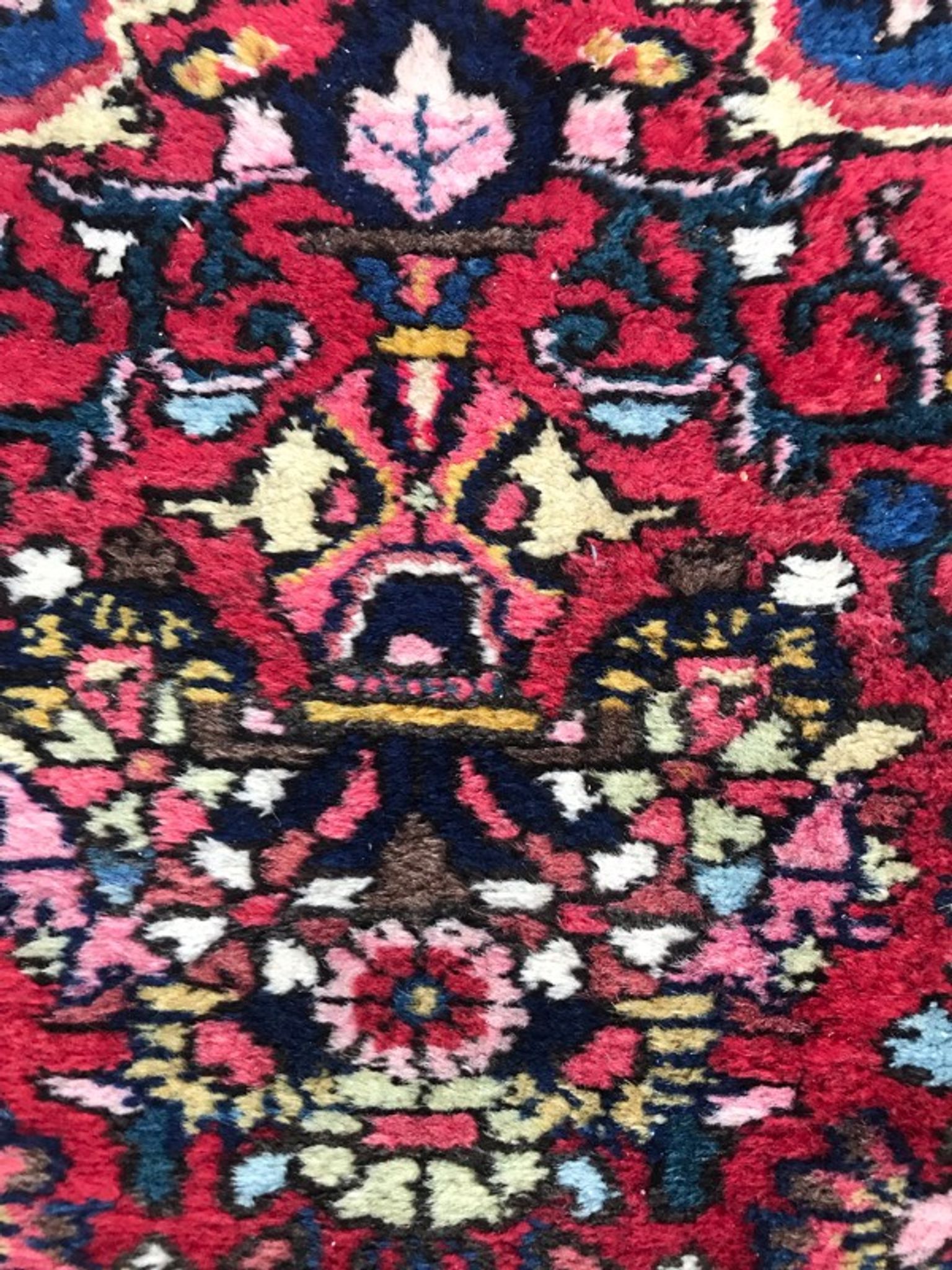 Vintage handmade persian hamadan rug
