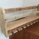 bottle shelf, recycled wooden glasses