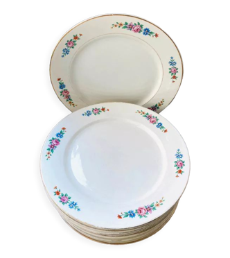 12 assiettes plates Digoin Sarreguemines Canada