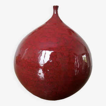 Vase "figue" en céramique rouge