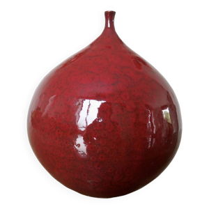 Vase ''figue'' en céramique - rouge