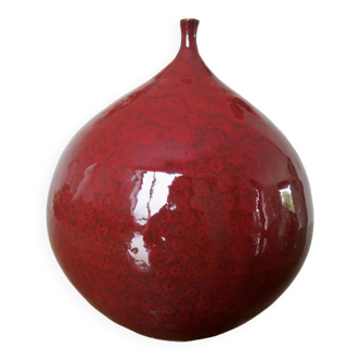 Vase "figue" en céramique rouge