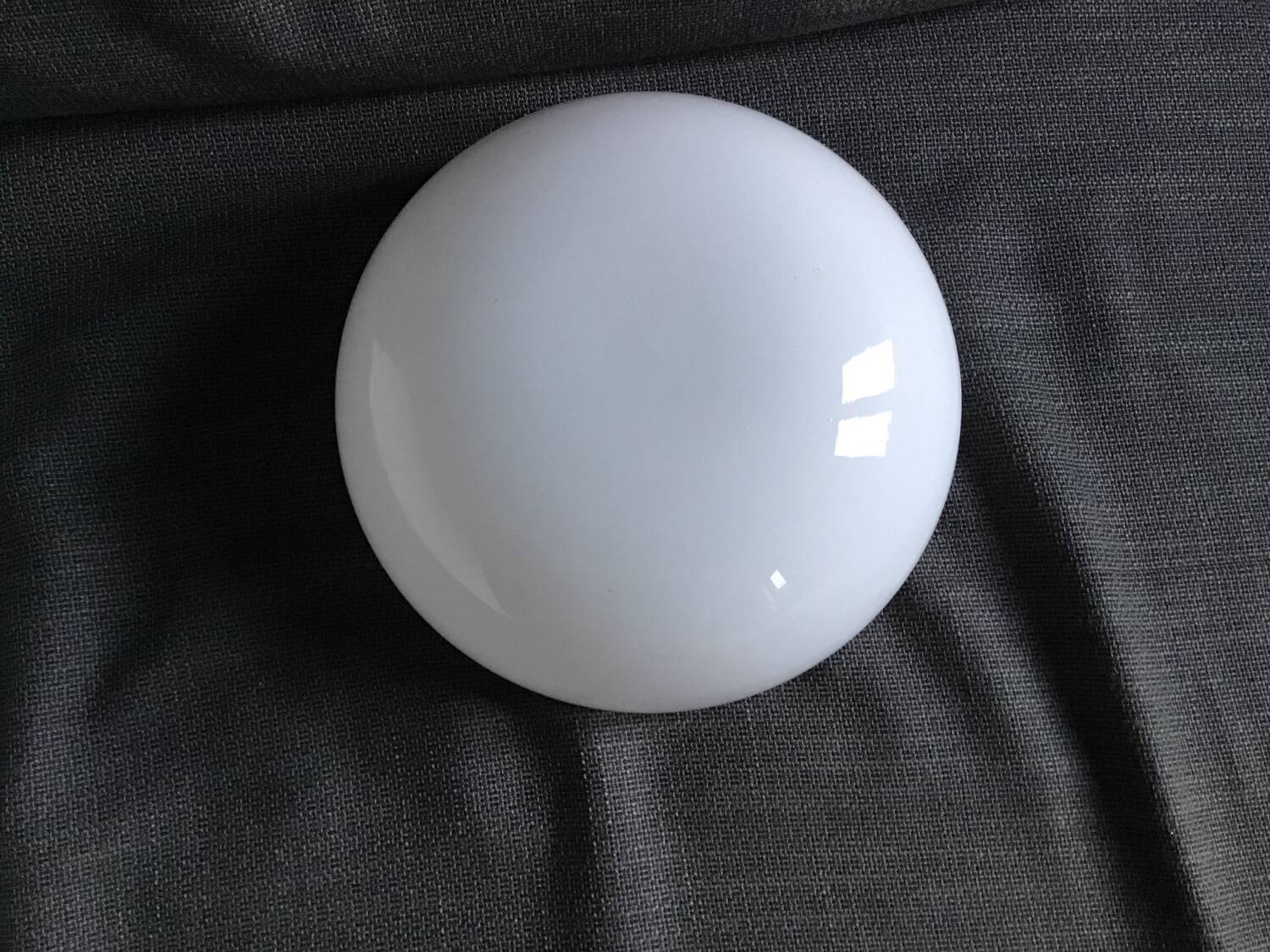Vintage white half globe ceiling light