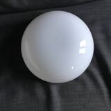 Vintage white half globe ceiling light