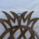 Pineapple table mat, vintage brass