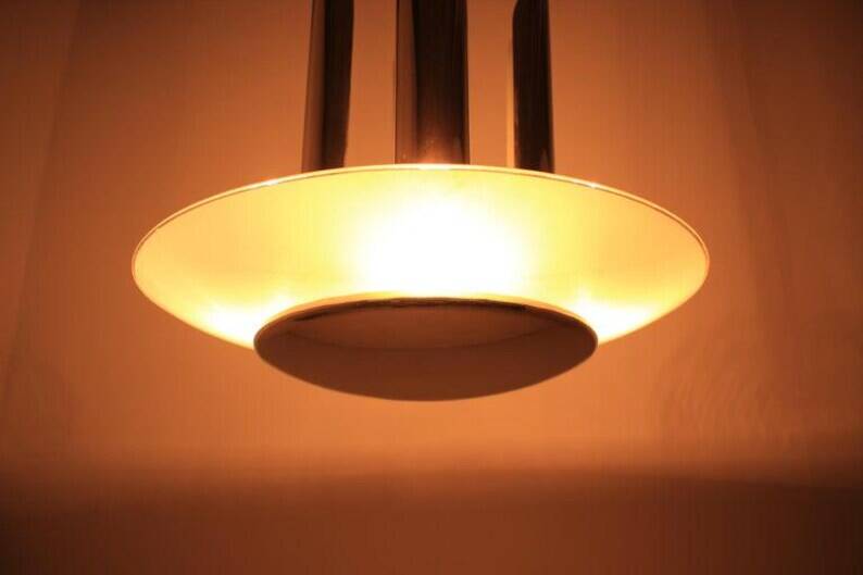 Art Deco Bauhaus Chrome Pendant, 1930s
