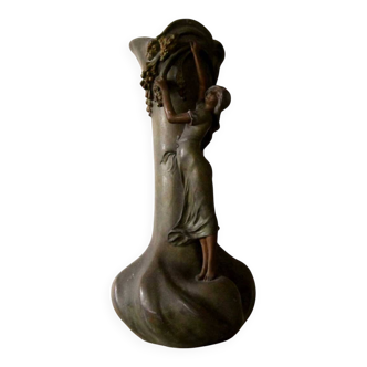 Art Nouveau vase with nymph decoration