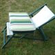 Transat chair fabric and wood folding