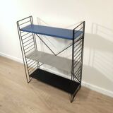 Mid century free standing rack with metal shelves by A. Dekker for Tomado